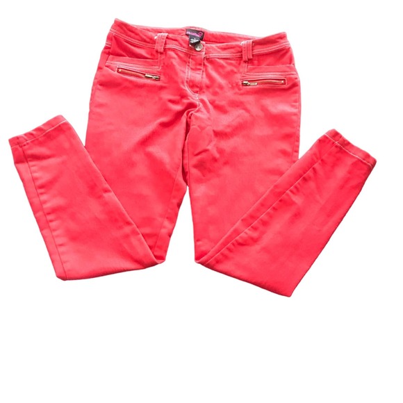 Preowned Flirtatious Red Skinny Stretch Women Jeans‎ Size 11 - Picture 3 of 5